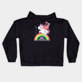 Cute Funny Unicorn Flamingo Panda Rainbow Friends Kids Hoodie